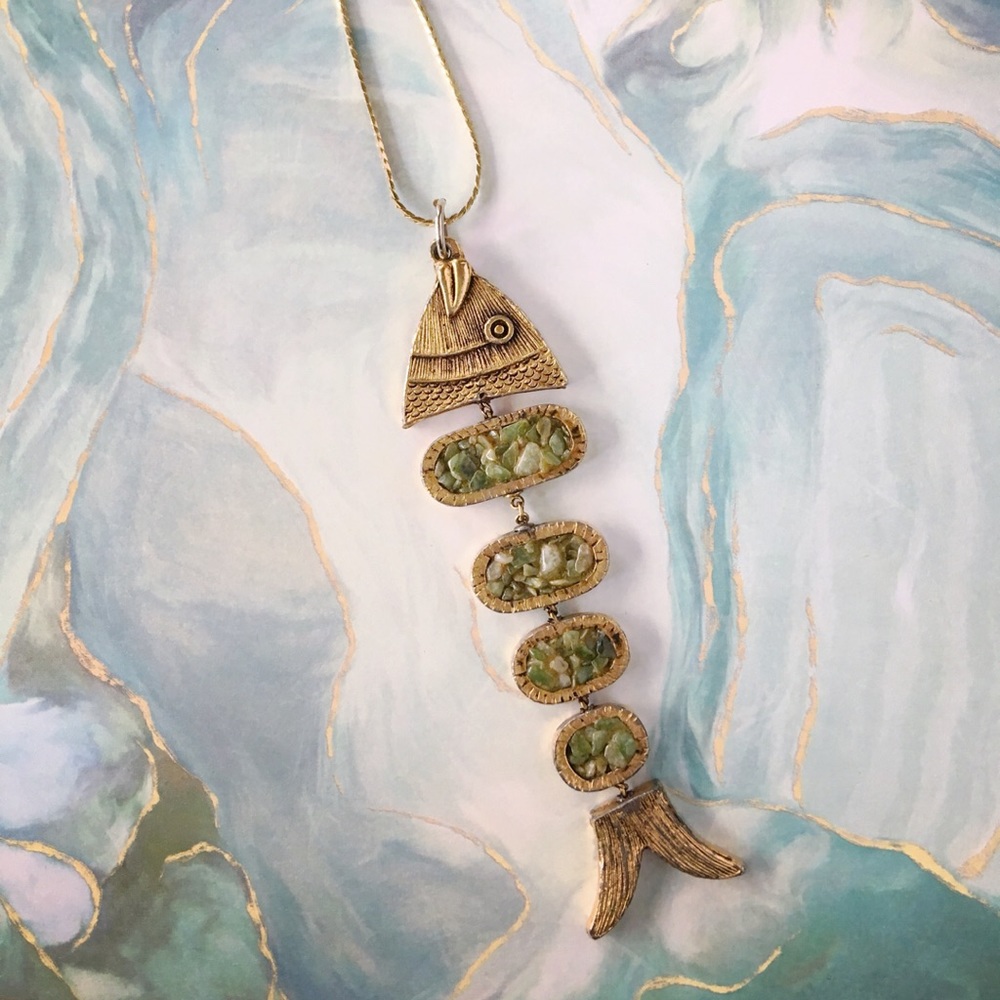 Unique Fish Segmented Pendant